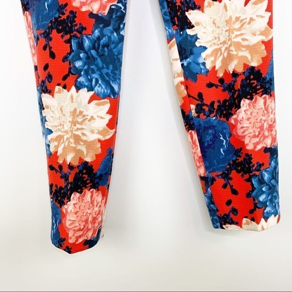 Talbots Bright Floral Chatham Side-Zip Ankle Pants Petite 10 EUC - Picture 4 of 13
